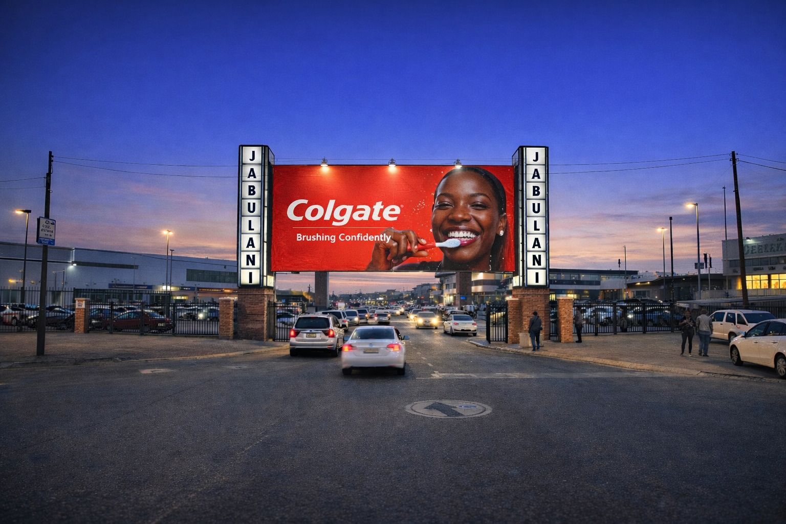 Static billboard at Jabulani Gate, Soweto — Hlophe Outdoor Media