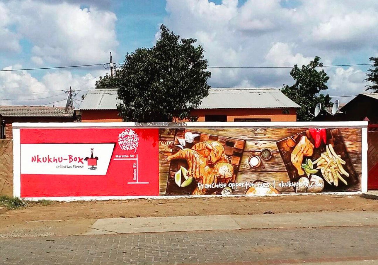 Nkukhu-Box wall mural — Hlophe Outdoor Media